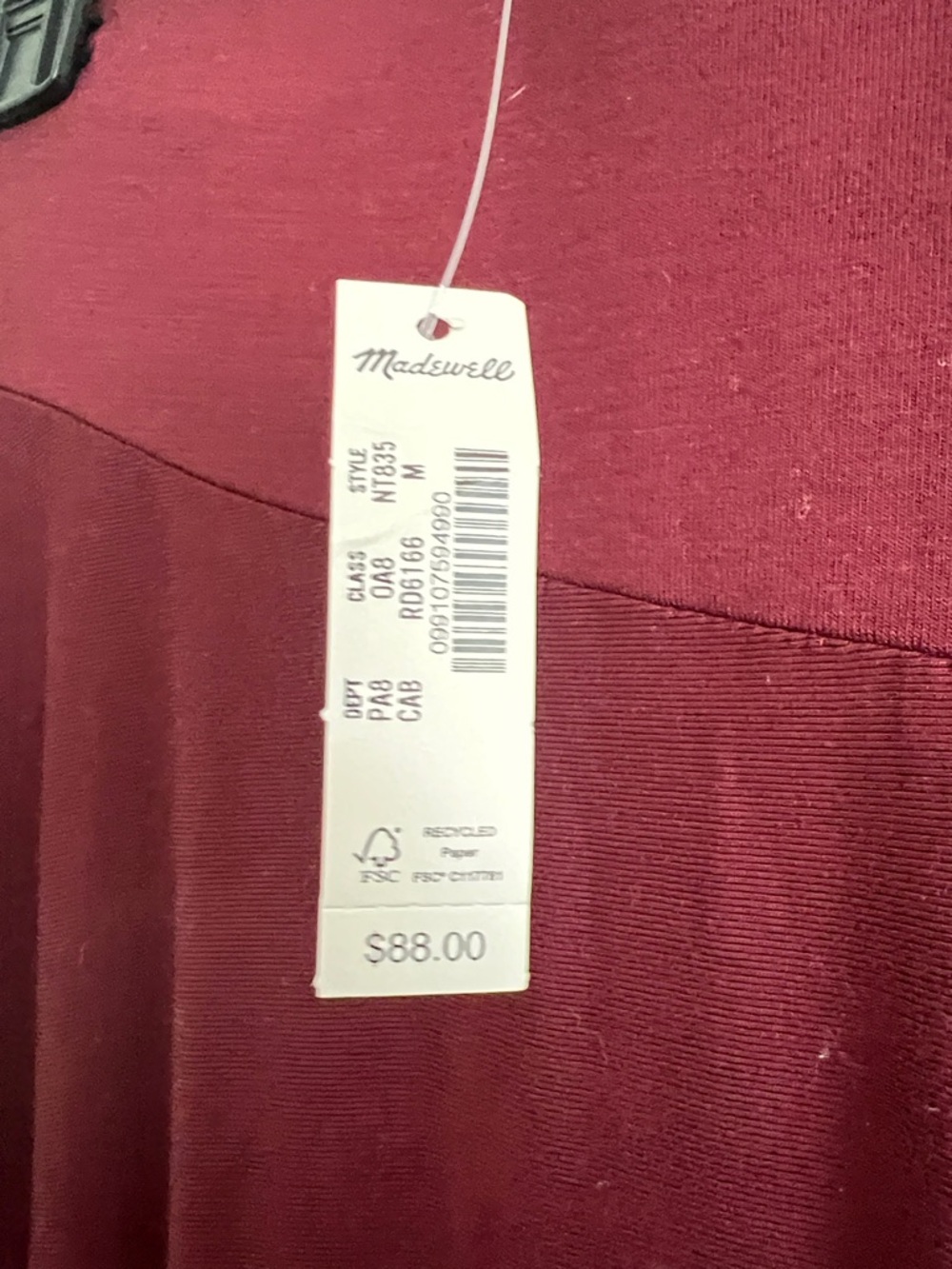 NWT Madewell Jersey Asymmetric-Seam Midi Skirt - Picture 4 of 5